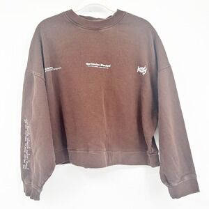 Zara Womens Graphic Harmonies Blended‎ Music Streetwear Cropped Sweatshirt M